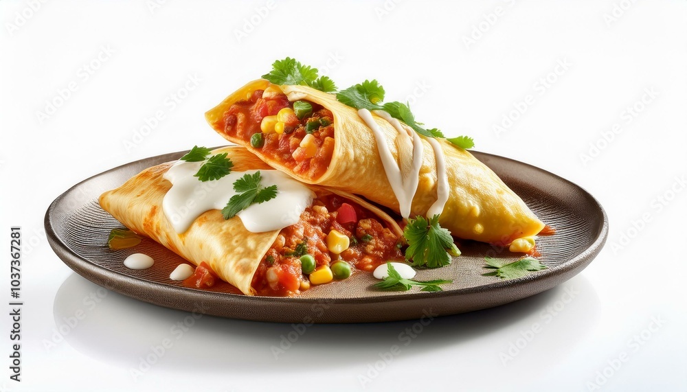 chimichanga dish isolated on white background graphic resource for gourmet advertising menu design website banners packaging and social media campaigns chimichanga dish isolated on white background graphic resource for gourmet advertising menu design website banners packaging and social media campaigns