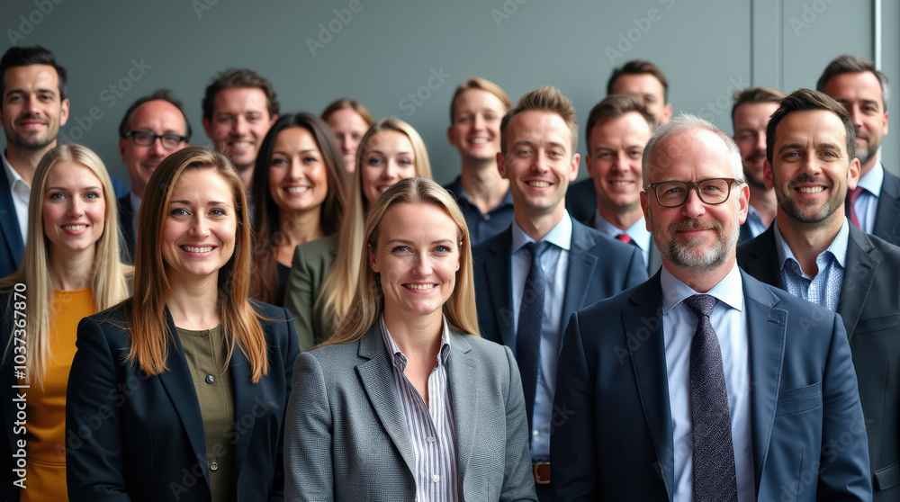 Diverse Group of Professional Business Team in Bright Office Environment - Leadership, Teamwork, and Collaboration Diverse Group of Professional Business Team in Bright Office Environment - Leadership, Teamwork, and Collaboration