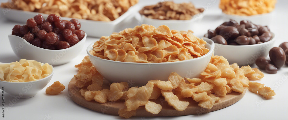 Concept of Super bowl snacks on white background Concept of Super bowl snacks on white background
