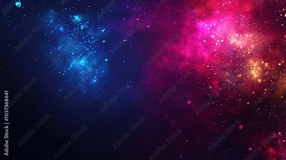 Vibrant Cosmic Starry Background in Abstract Colors Vibrant Cosmic Starry Background in Abstract Colors