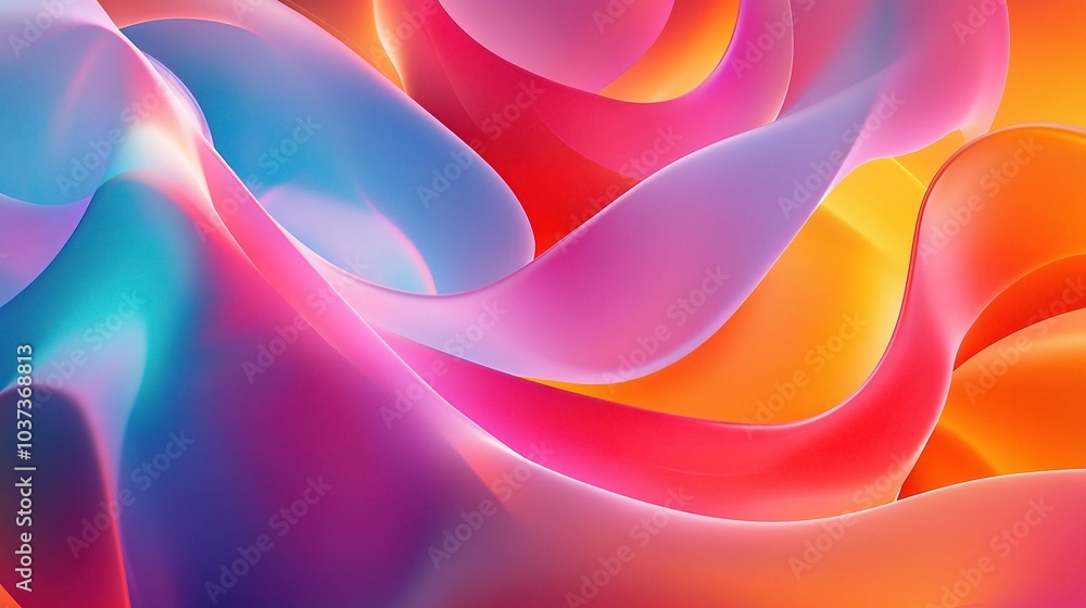 Obraz premium Colorful Abstract Waves for Creative Projects
