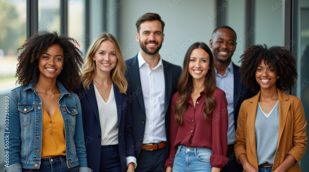 Diverse Group of Professional Business Team in Bright Office Environment - Leadership, Teamwork, and Collaboration Diverse Group of Professional Business Team in Bright Office Environment - Leadership, Teamwork, and Collaboration