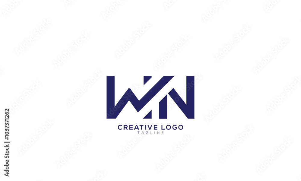 WN Abstract initial monogram letter alphabet logo design WN Abstract initial monogram letter alphabet logo design