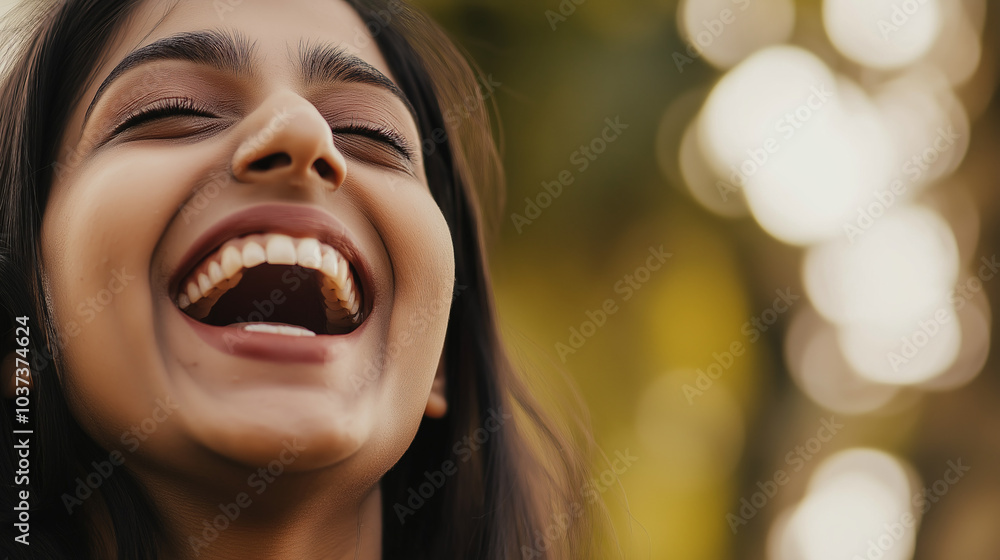 Candid Close-Up of Indian Model Laughing Candid Close-Up of Indian Model Laughing