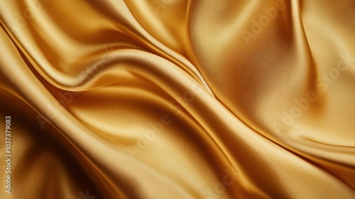 Golden Satin Fabric Texture