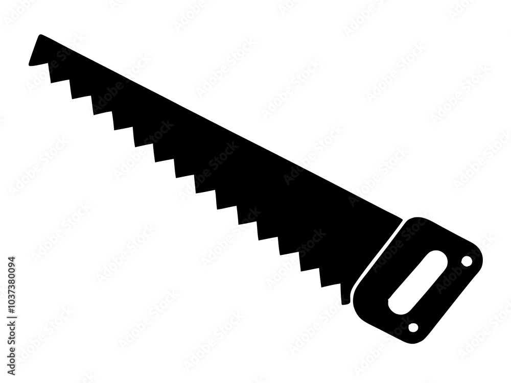 Handsaw silhouette vector illustration Handsaw silhouette vector illustration