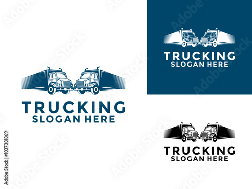 Truck Logo design vector, logistics and delivery company logo design, Trucking Logo design template