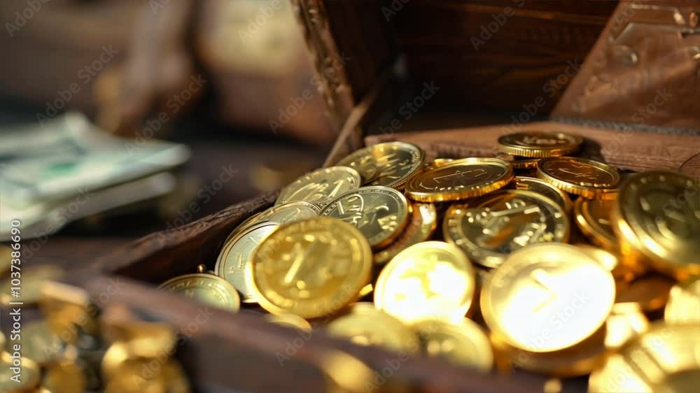 Treasure Chest of Gold Coins Journey of Wealth, Prosperity, and Adventure in Discovery and Finance through Treasure Hunting Treasure Chest of Gold Coins Journey of Wealth, Prosperity, and Adventure in Discovery and Finance through Treasure Hunting