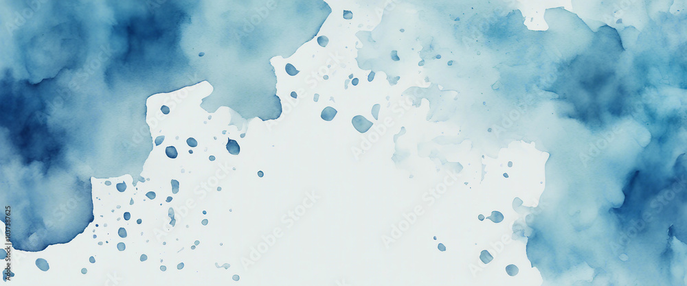 Abstract blue watercolor background Blue abstract background Wet watercolor paper Abstract blue watercolor background Blue abstract background Wet watercolor paper