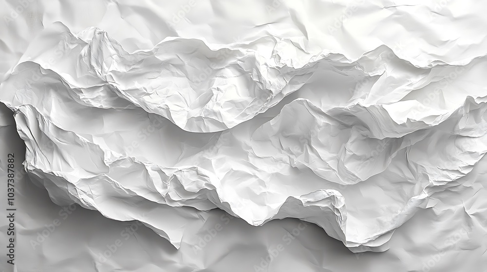 background of crumpled white paper with various folds and wrinkles in high detail background of crumpled white paper with various folds and wrinkles in high detail