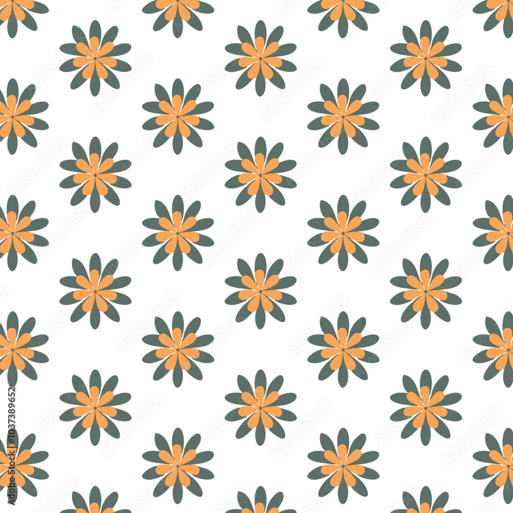 Abstract different daisy flowers pattern, vector illustration hand-drawn botanical element, doodle floral background, minimal botanical art, cute polka flowers wallpaper. Abstract different daisy flowers pattern, vector illustration hand-drawn botanical element, doodle floral background, minimal botanical art, cute polka flowers wallpaper.