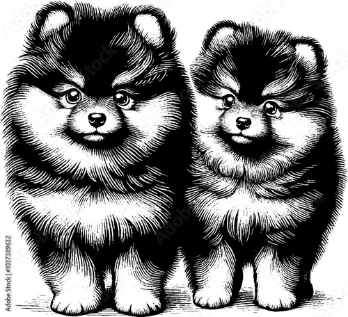 pet pomeranian puppy, spitz