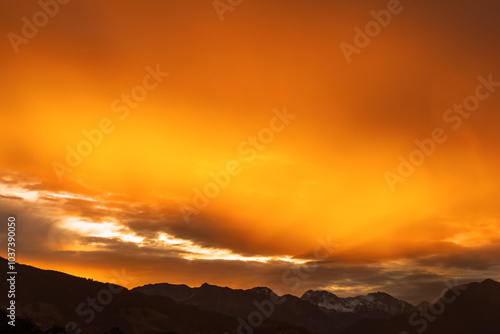 Berge - Alpen - Sonnenaufgang - Allgäu - Panorama - Alpenglühen