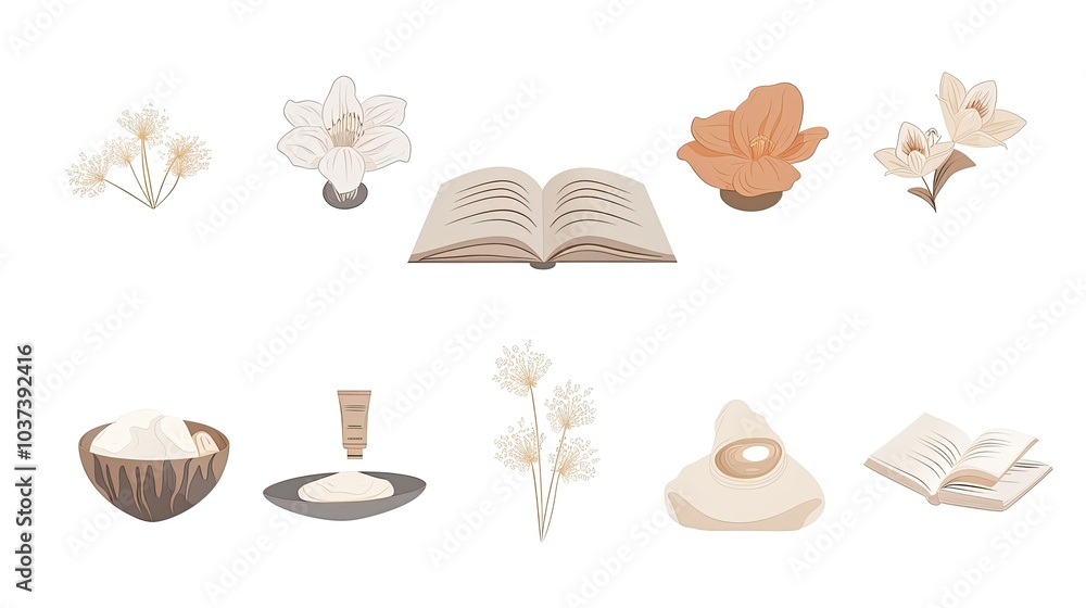 Set of icons for spa and beauty Set of icons for spa and beauty