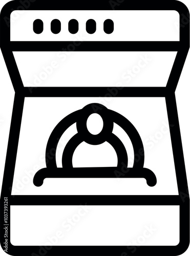 Icon of a tanning bed with a person laying inside, getting a uv tan