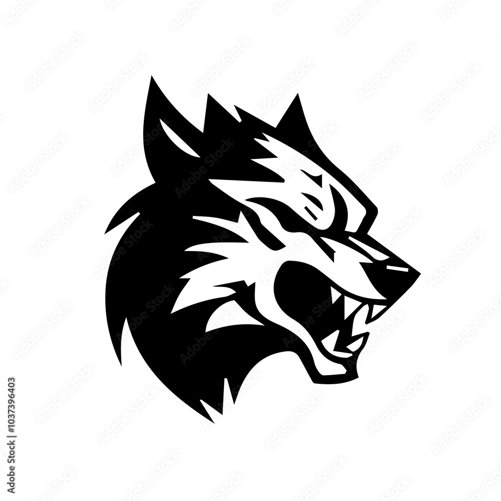 Fototapeta premium wolf head tattoo