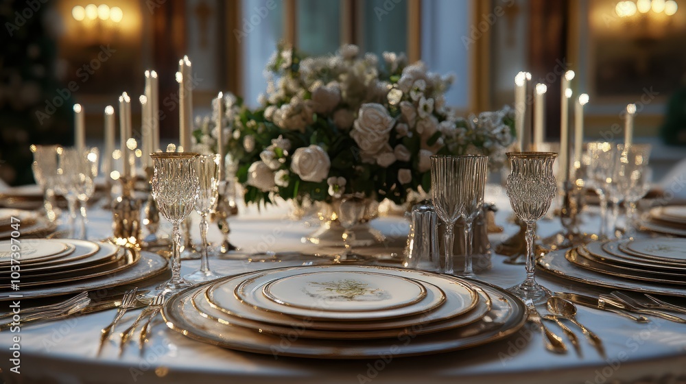 Fototapeta premium wedding table setting