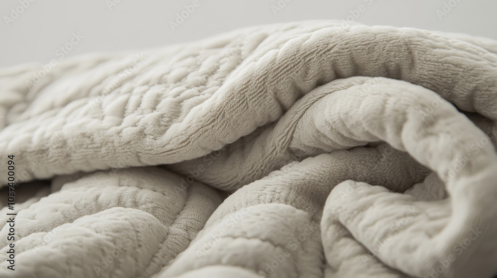 Soft beige blanket texture: cozy fabric for warmth and comfort in interior design Soft beige blanket texture: cozy fabric for warmth and comfort in interior design