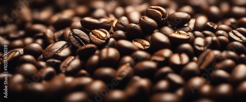 Pile of roasted coffee beans One of many Gold coffee bean on a pile of coffee beans isolated on a bl photo