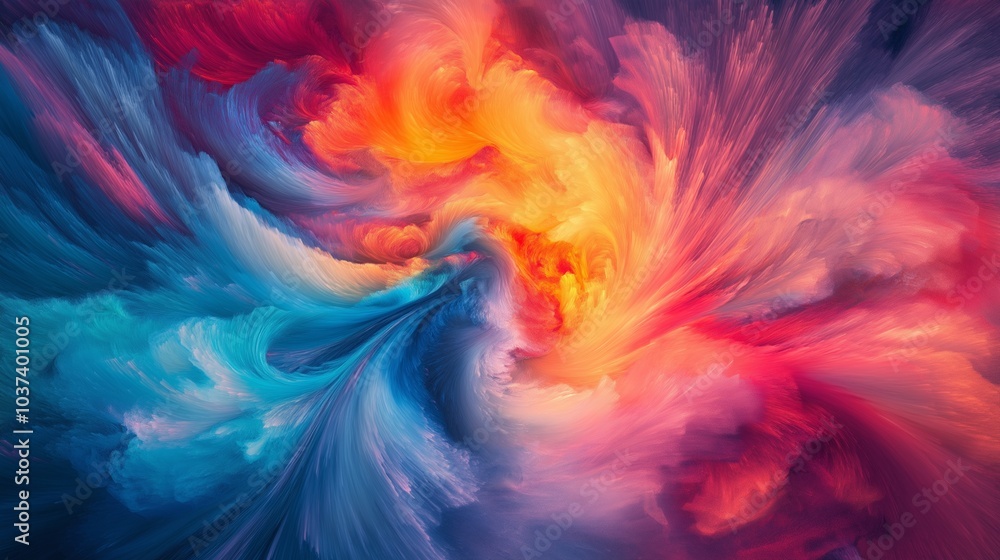 rainbow vibrant background representing the energy of a waterfall rainbow vibrant background representing the energy of a waterfall