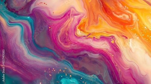 Wallpaper Mural rainbow vibrant background representing the energy of a waterfall Torontodigital.ca