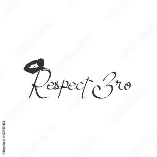 Respect bro inspirational t-shirt design vector