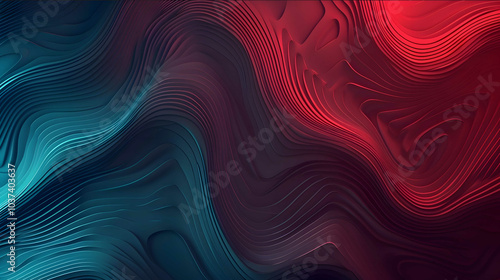 wallaper background diagonal gradient dark cyan to dark red wavy lines like a waterwaves as pattern 4K photo