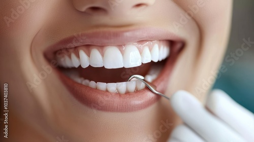 Dentist explaining the benefits of dental veneers for a cosmetic enhancement