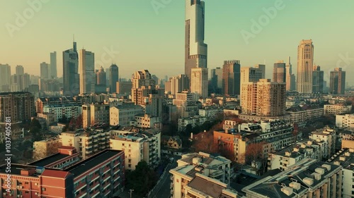 Wallpaper Mural Urban buildings aerial view of Nanjing Torontodigital.ca