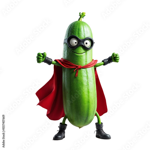 A green cartoon monster wearing a black top hat and a friendly expression isolated white background