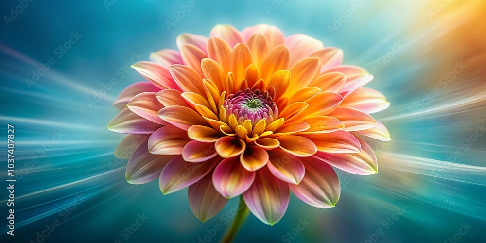 Obraz premium Vibrant Blossom Long Exposure Against Minimalist Background for Stunning Visuals
