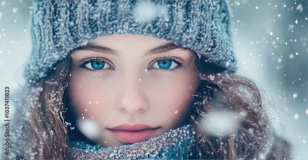 Winter textured photo mask effect. AI generated illustration. Winter textured photo mask effect. AI generated illustration.