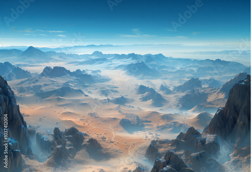 beautiful desert landscape photo