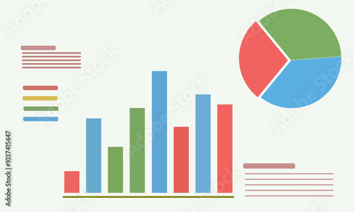 set of business graphs and charts