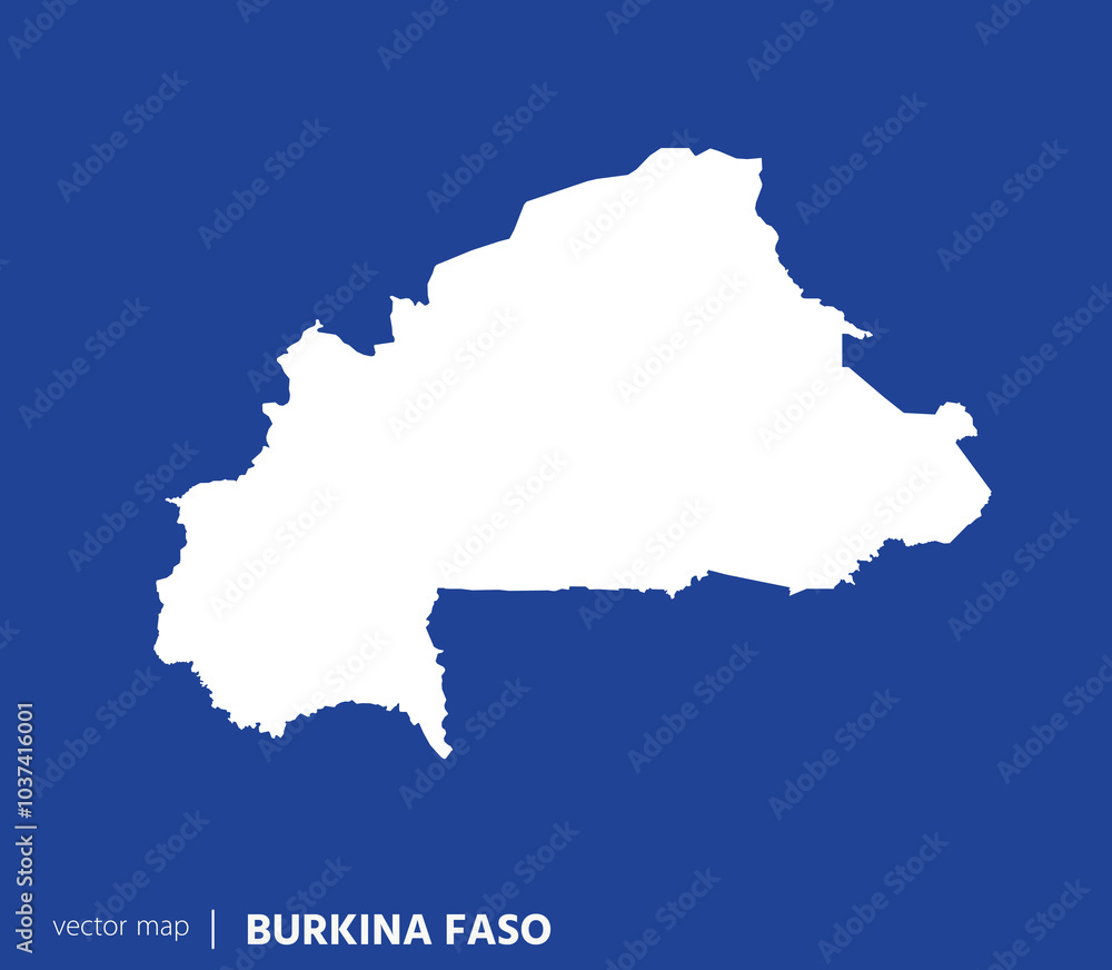Fototapeta premium High Detailed Vector Map - Burkina Faso