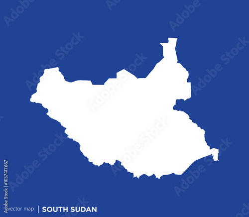 High Detailed Vector Map - South Sudan
