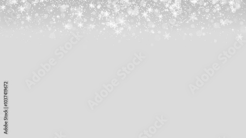 Wallpaper Mural Silver Christmas background with glittering white particles and snow flakes. Torontodigital.ca
