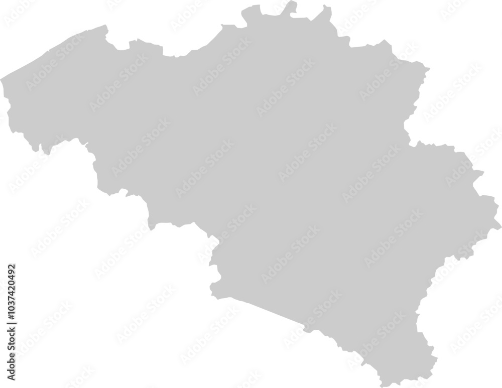 Obraz premium grey Belgium map