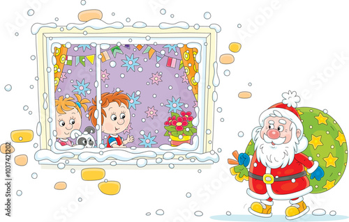 Funny little girl and boy h...