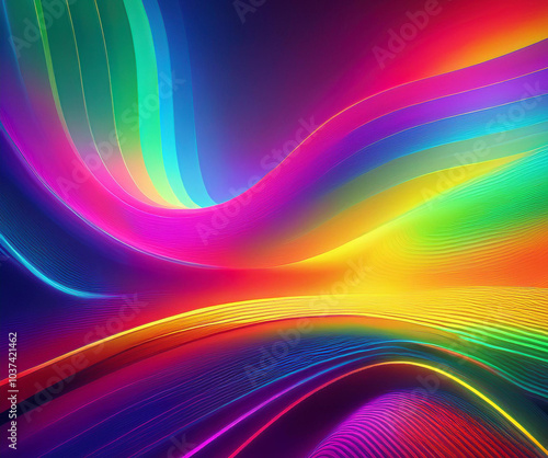 colorful background waves