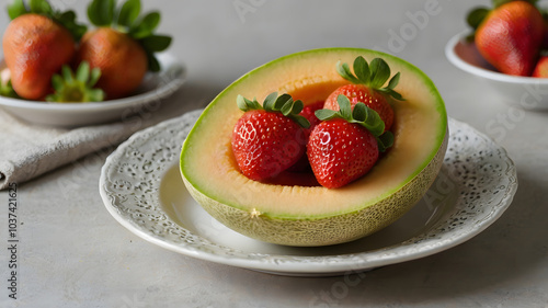 Melon and strawberry 