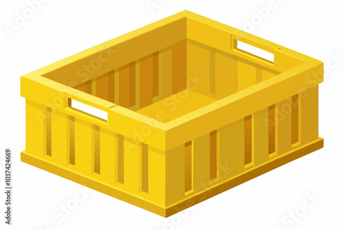 Open yellow cardboard box