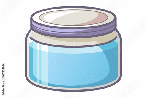 Jar of a facial moisturizer cosmetic cream