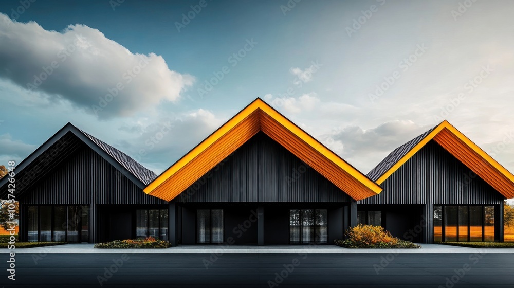 Modern Architecture with Unique Roof Design Modern Architecture with Unique Roof Design