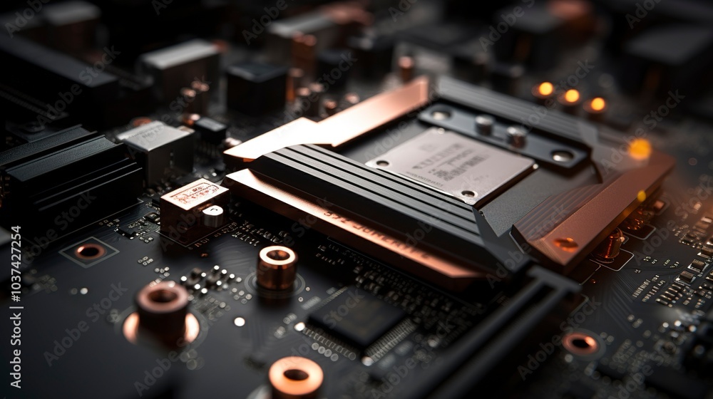 A photo of a detailed shot of an M.2 SSD slot A photo of a detailed shot of an M.2 SSD slot