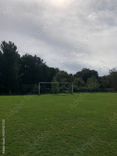 football goal in a field 