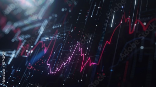 Wallpaper Mural Data Visualization in Modern Financial Charts Torontodigital.ca