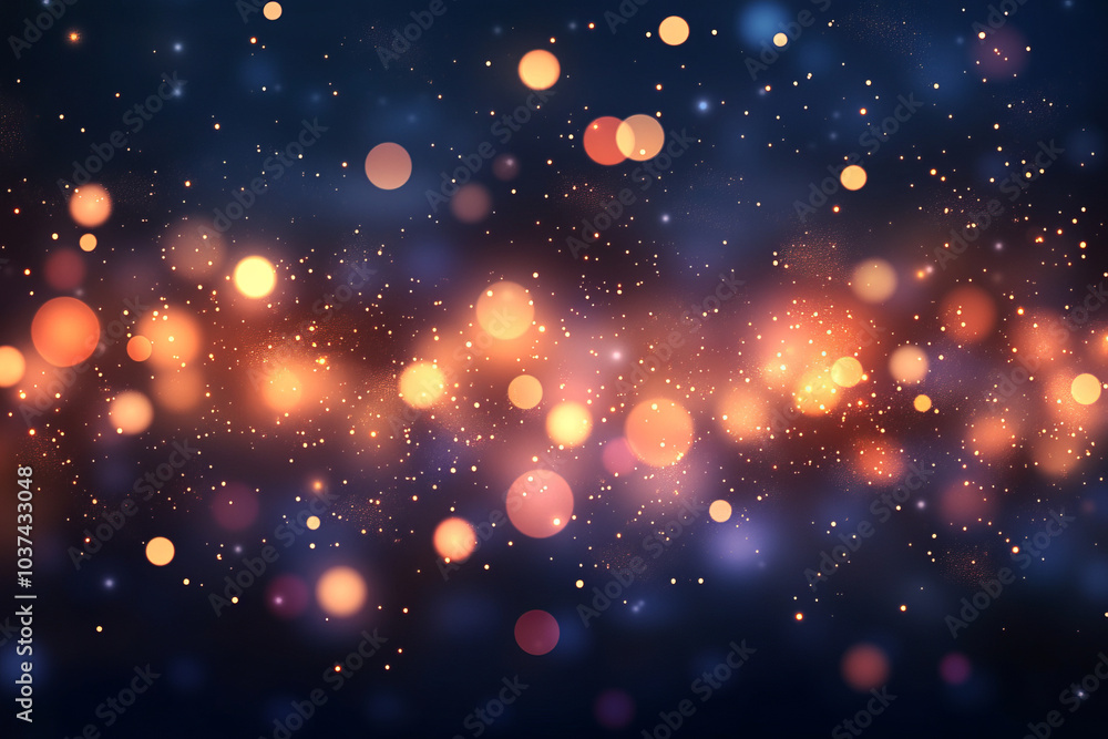Obraz premium captivating bokeh: a journey through festive, glowing lights and abstract textures