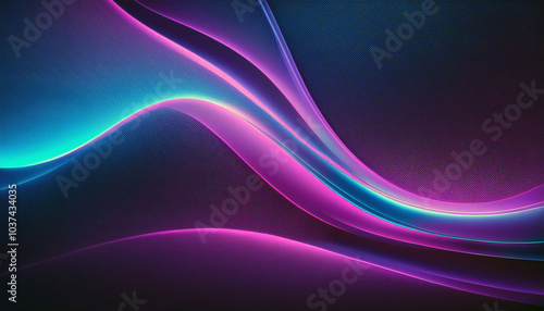 Wallpaper Mural Abstract digital art featuring glowing neon purple and blue waves on a textured dark background. No people; dynamic, energetic atmosphere. Torontodigital.ca