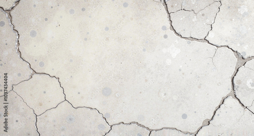 Fototapeta premium Cracked concrete texture with abstract pattern and copy space